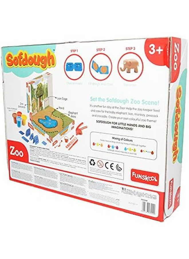 Funskool - Sofdough Zoo Play Dough With 2D And 3D Molds And Colorful Dough - Image 1