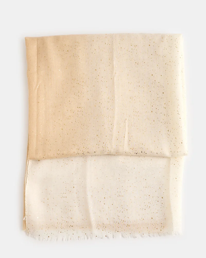REDTAG Girls Beige Embellished Scarf
