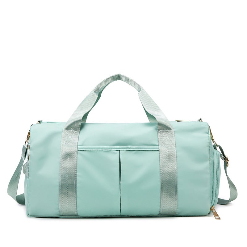 New Dry and Wet Separate Large Capacity Travel Bag Independent Shoe Bag Casual Fashion Yoga Fitness Bag Printable Logo Light green 