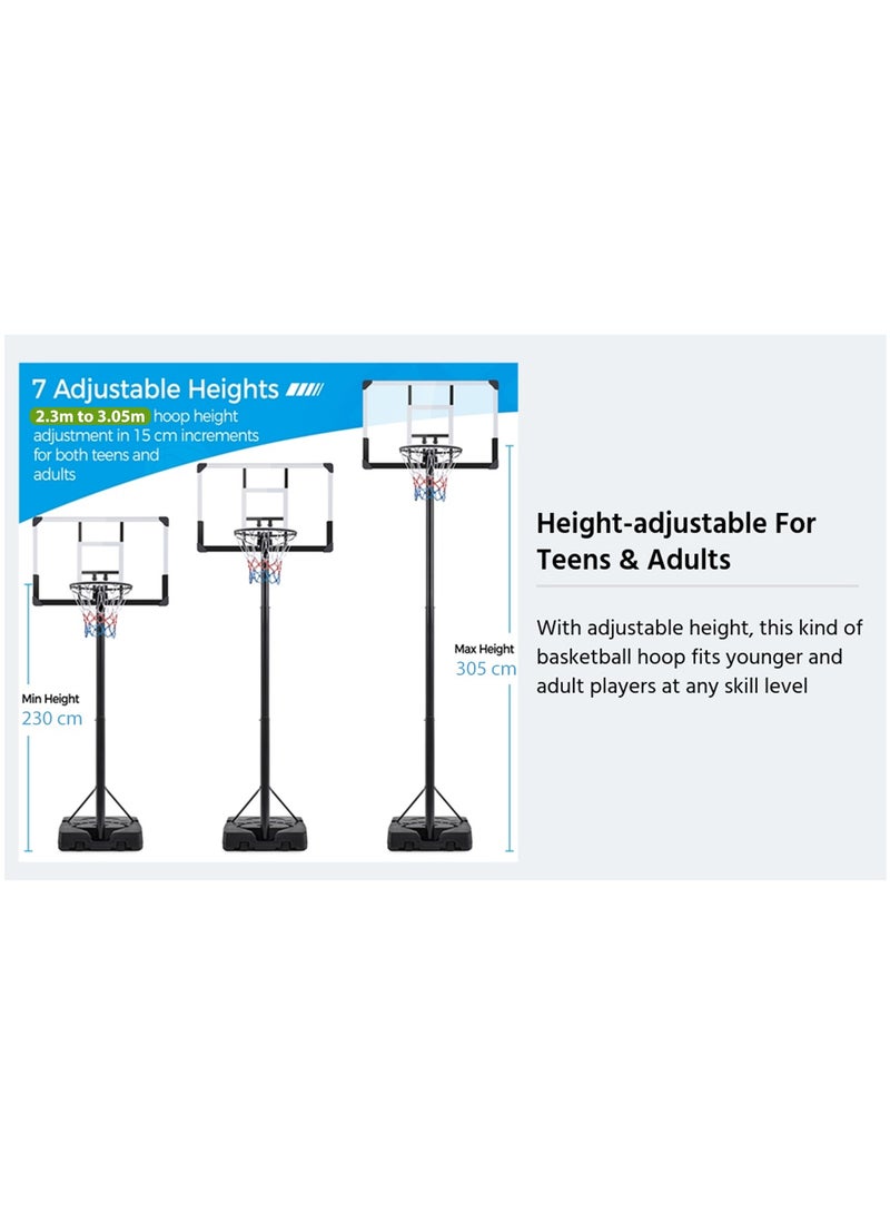 LIMOS Basketball Hoop & volleyball Poolside Portable Adjustable Swimming Pool Water Basketball with Backboard Stand for Indoor Outdoor - Image 4