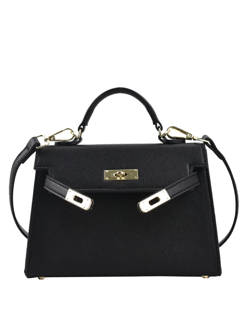Loquat Women's Satchel Handbag Shoulder Handbag 19*7*21cm Black 