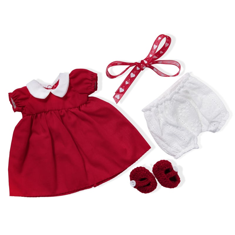 BlissfulPixie Handmade Waldorf Doll Clothes 12 inch Clothing Set with Pretty Box Girl Christmas Birthday PresentEleanors Clothes Accessories - Image 3