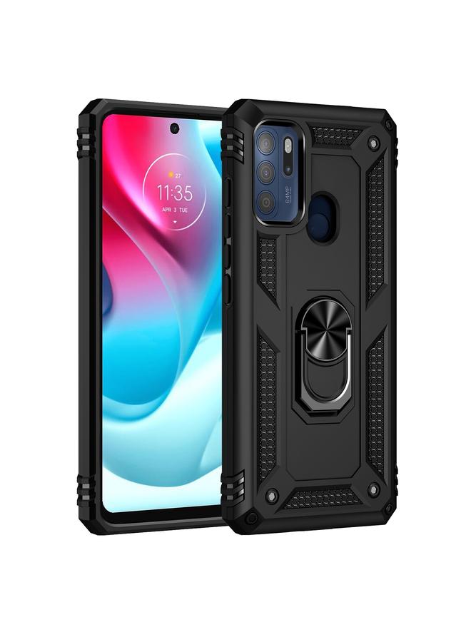 S-TOP Case For Motorola Moto G60s Shockproof TPU + PC Phone Case with 360 Degree Rotating Holder - Image 2