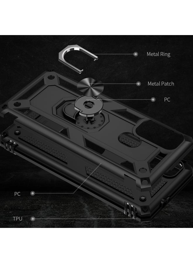 S-TOP Case For Motorola Moto G60s Shockproof TPU + PC Phone Case with 360 Degree Rotating Holder - Image 3