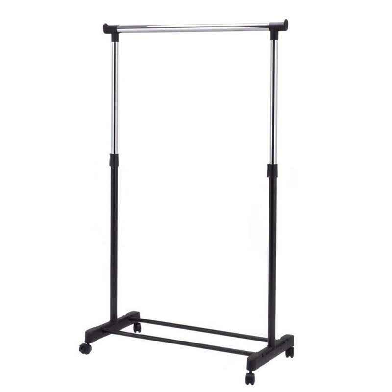 Emndr Stainless Steel Portable Floor Clothes Drying Rack Dryer Hanger Nappies Undergarments Towels Rack Single Towel Rack - Image 1
