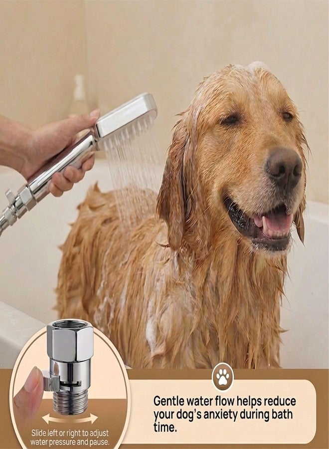 NanWantee Dog Shower Attachment with Adjustable Water Pressure & Pause Mode - Image 2
