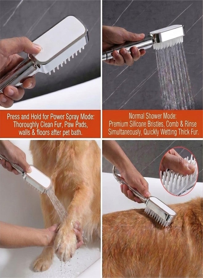 NanWantee Dog Shower Attachment with Adjustable Water Pressure & Pause Mode - Image 3