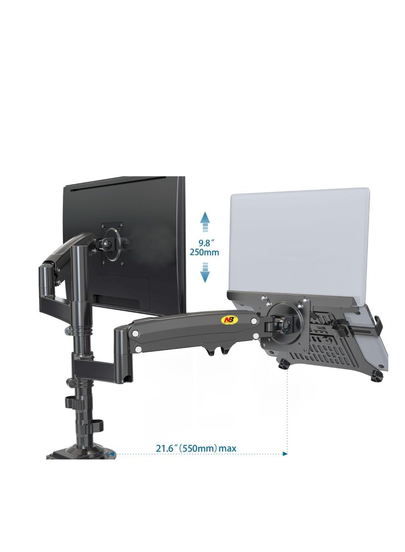 Argoflex NB H180 FP Double Arm Bumper 22 32 Inch Laptop Holder 10 17 Metal  - Image 4