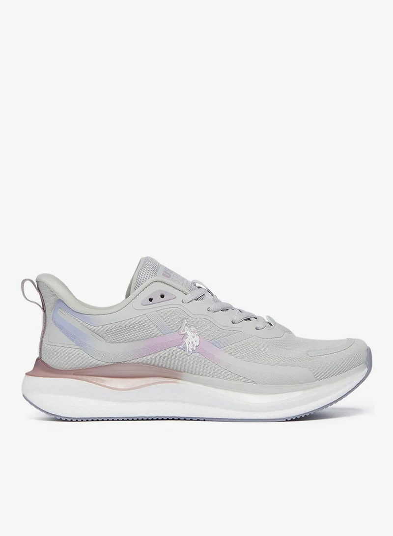 Women's Grey Low-Top Limited Edition Ramadan Exclusive Sneakers – Luxe Shine, Effortless Elegance!