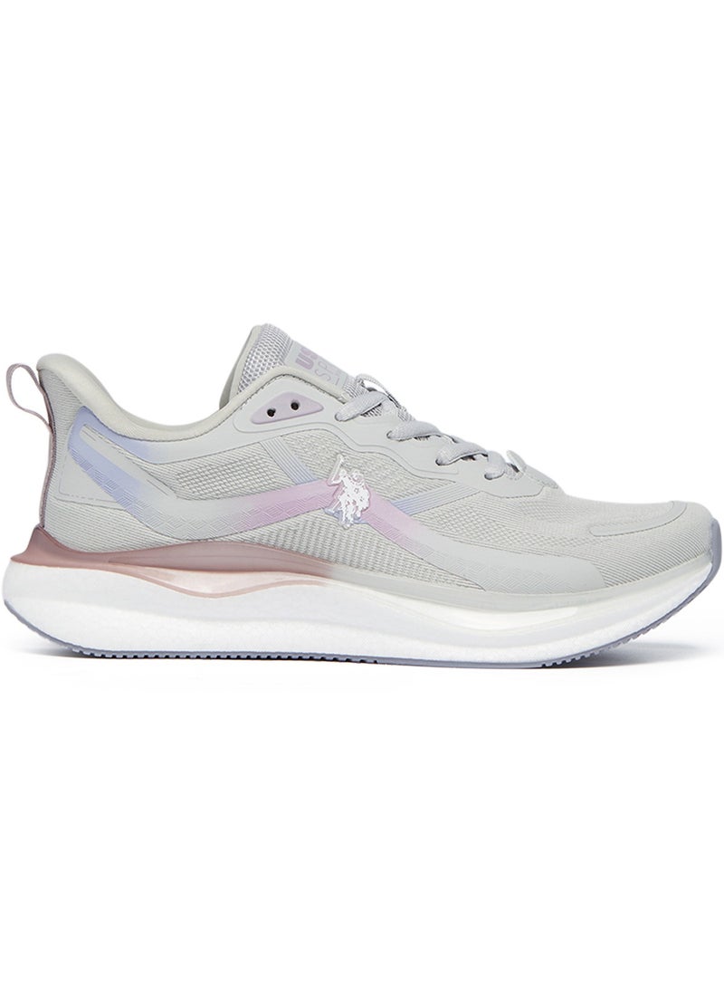 U.S. Polo Assn. Women's Grey Low-Top Limited Edition Ramadan Exclusive Sneakers – Luxe Shine, Effortless Elegance! - Image 1