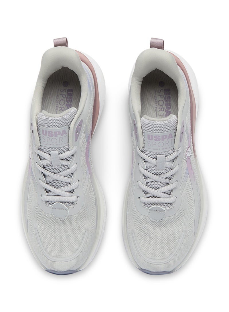 U.S. Polo Assn. Women's Grey Low-Top Limited Edition Ramadan Exclusive Sneakers – Luxe Shine, Effortless Elegance! - Image 4
