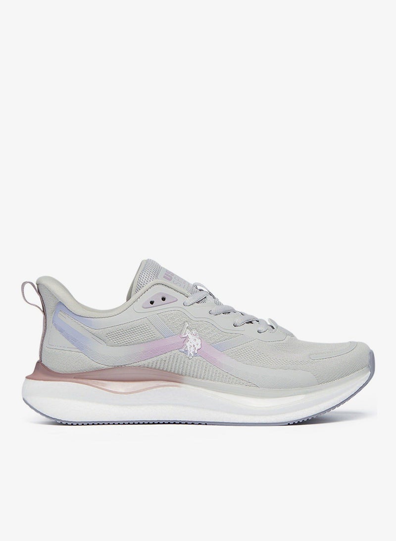 U.S. Polo Assn. Women's Grey Low-Top Limited Edition Ramadan Exclusive Sneakers Shoes - Luxe Shine, Effortless Elegance! - Image 2