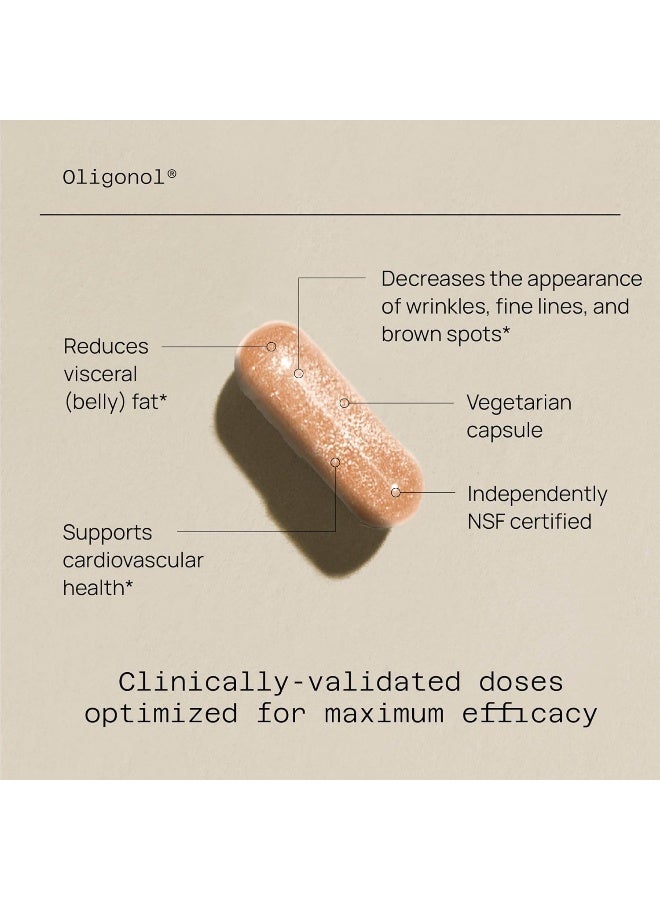 Quality of Life Labs 71854 Oligonol Supports Healthy Aging 30 Vegetarian Supplement (100Mg.) - Image 3