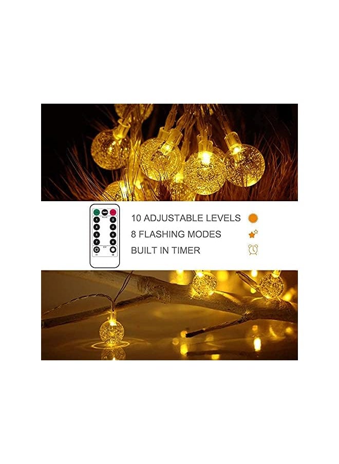 The Bros Globe String Light, 10m 80LED Battery Operated String Light with Remote, 8 Modes Waterproof Indoor Outdoor Hanging decorative Lights for Home Party Patio Garden Wedding  - Image 4