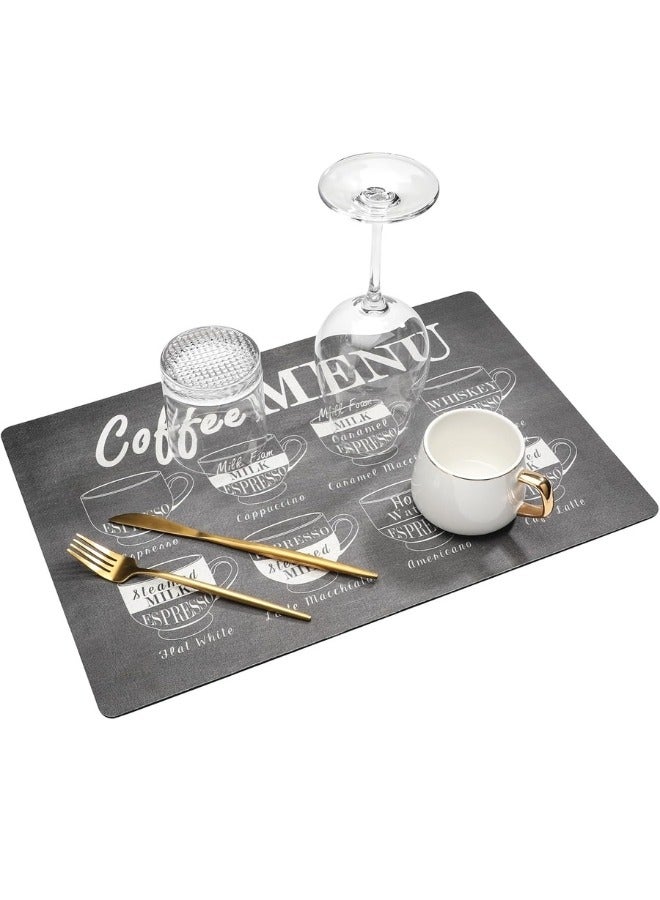 Super Absorbent Rubber Dish Drying Mat for Kitchen Table - Multicolor  - Image 1