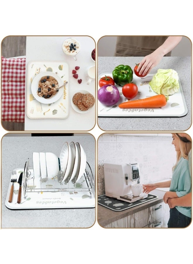 Super Absorbent Rubber Dish Drying Mat for Kitchen Table - Multicolor  - Image 3
