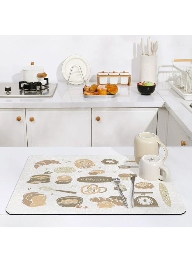 Super Absorbent Rubber Dish Drying Mat for Kitchen Table - Multicolor  - Image 4