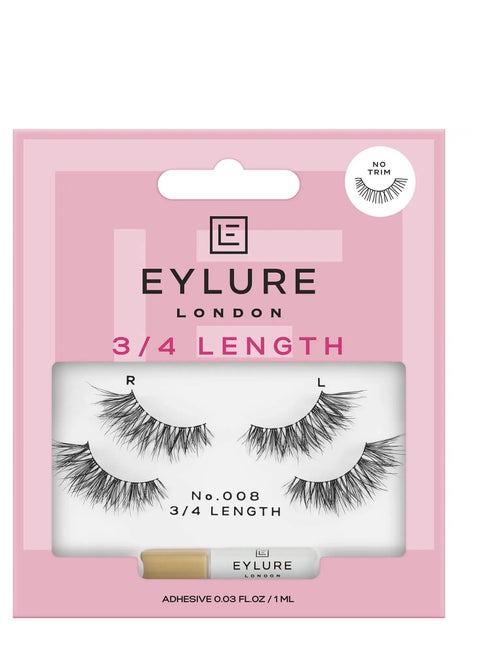 3/4 Length False Lashes - No. 008 Twin Pack