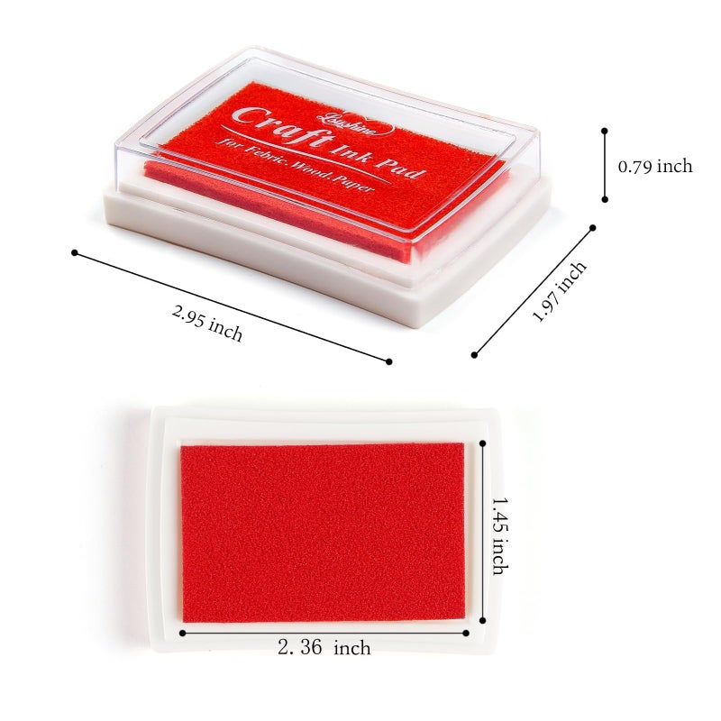 Lsushine Craft Ink Pad Stamps Partner DIY Color,15 Color Craft Ink Pad for Stamps, Paper, Wood Fabric (Pack of 15) - Image 4