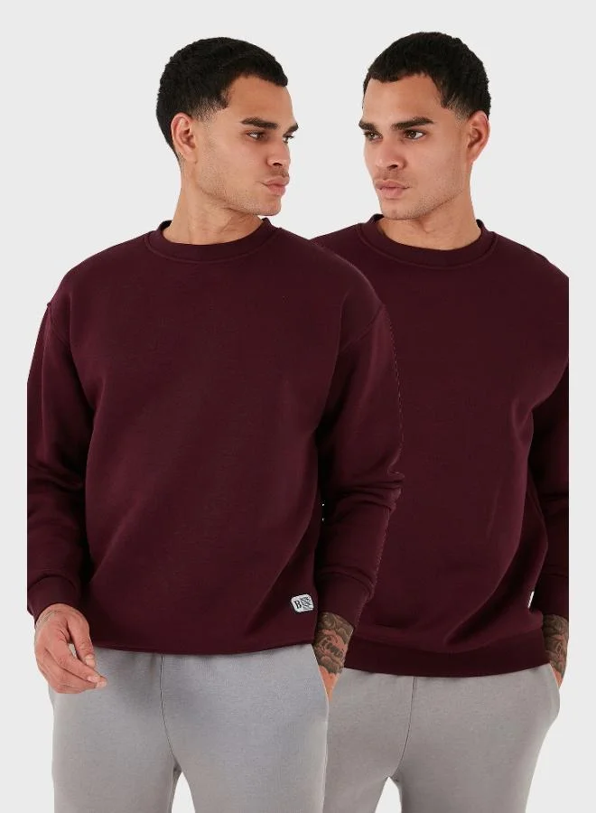 Buratti  Buratti Regular Fit Crew Neck Raised 2-Pack Sweat Men's SWEAT 5905255S2 for Men | Best Price UAE