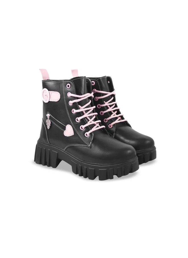 شوتوبيا Shoetopia Women’s  Mid-Calf Boots  Stylish Slip-On Comfortable Block Heel Long Boots for Girls & Women Party Footwear