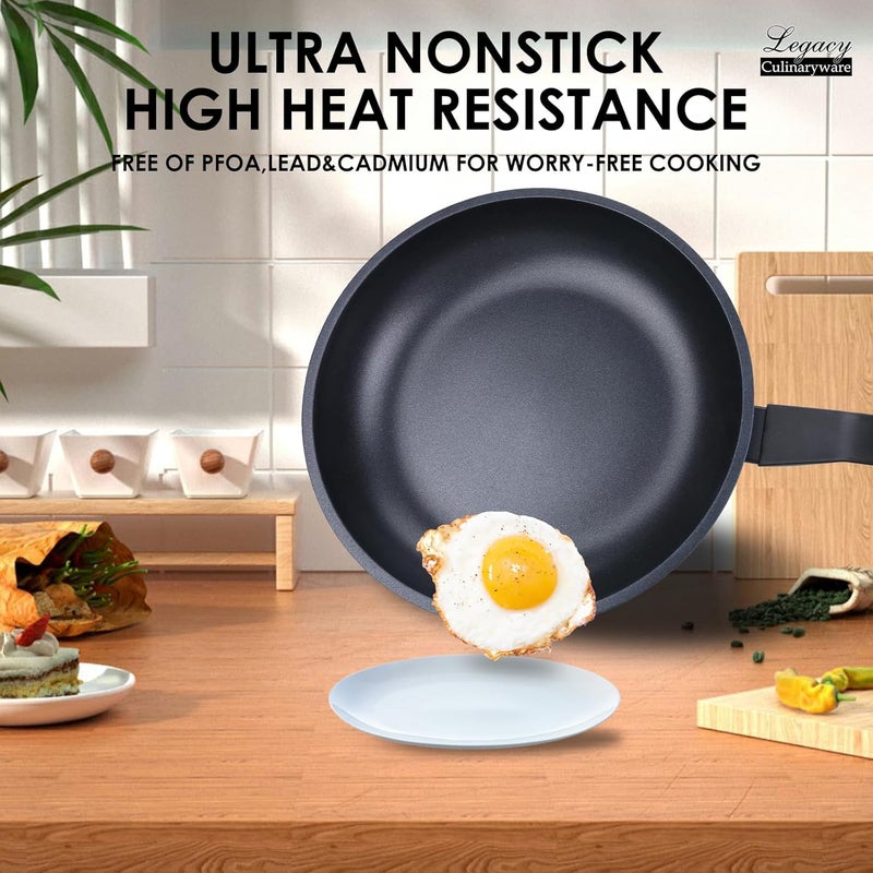 Legacy Culinaryware Nonstick Frying Pan Skillet,8 Inch Frying Pan Skillet,Egg pans,Omelette Pan,PFOA Free,Kitchen Pots Induction Pot - Image 3