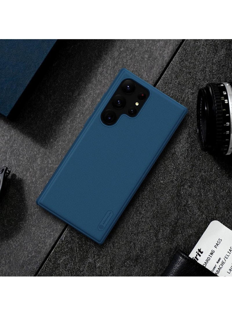 Nillkin Super Frosted Shield Pro Matte cover case for Samsung Galaxy S23 Uitra - Blue - Image 2