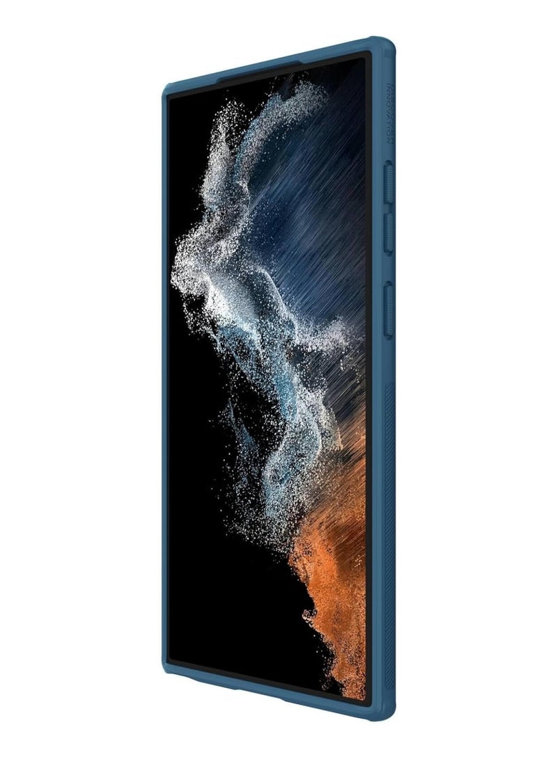 Nillkin Super Frosted Shield Pro Matte cover case for Samsung Galaxy S23 Uitra - Blue - Image 3