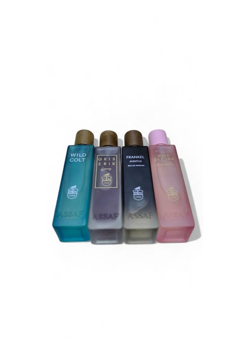 ASSAF PACKAGE ASSAF  MISS SAKURA + WILD COLT + GRIS ERIK+FRANKEL AVENTUS  4*PCS-200 ML - Image 3