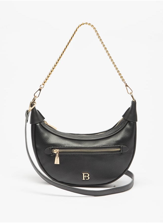 Flora Bella By Shoexpress Women Solid Hobo Bag with Detachable Strap and Zip Closure  - Image 1