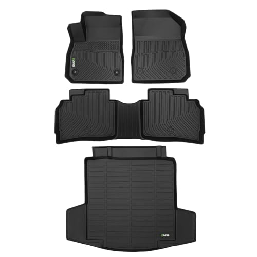 HAFIDI® Floor Mats & Cargo Liner Fit for 2016-2024 2025 Chevy Malibu Car Mats for Malibu All Weather Floor Liners Protection TPE Anti-Slip Automotive Full Set Custom Malibu Accessories - Black - Image 1