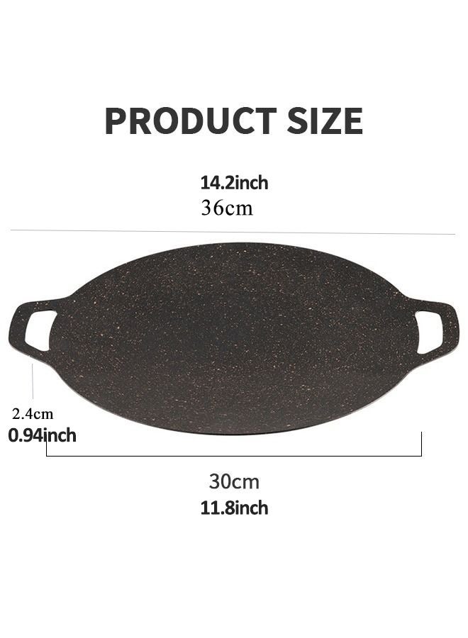 HQ-GAMING Griddle BBQ Grill Pan with Nonstick Coating, Korean Style Baking Tray for Gas Grills, Induction, Ovens, Grills, Outdoor Grill Pan Meat Grill Pan - Image 2