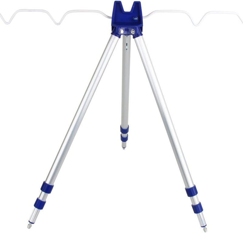 HURRISE Portable Folding Fishing Rods Aluminum Tripod with 3 Sections Retractable Fishing Rod Bracket for Outdoor Beach Travel Camping Fishing Stand Rest Tackle - Image 5