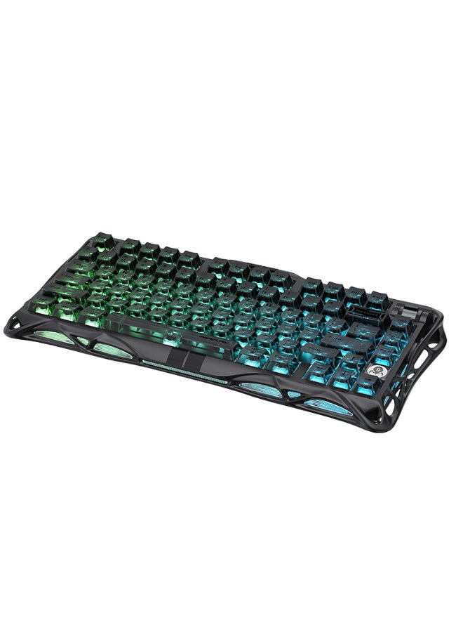 جرافا ستار لوحة مفاتيح الألعاب GravaStar Mercury V75 بنسبة 75% ، مفاتيح Gateron Jade Pro المغناطيسية ، تردد 8000Hz ، إضاءة خلفية RGB ، إطار من الألمنيوم - أسود خفي - Image 4