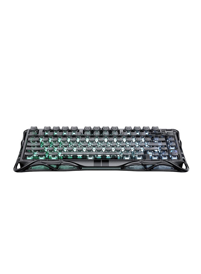 جرافا ستار لوحة مفاتيح الألعاب GravaStar Mercury V75 بنسبة 75% ، مفاتيح Gateron Jade Pro المغناطيسية ، تردد 8000Hz ، إضاءة خلفية RGB ، إطار من الألمنيوم - أسود خفي - Image 2