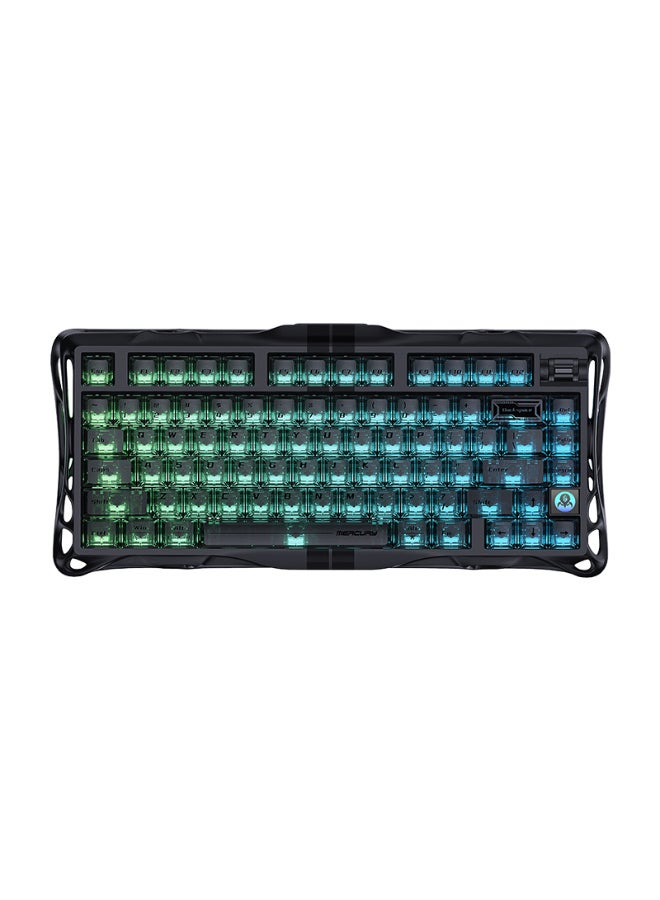 جرافا ستار لوحة مفاتيح الألعاب GravaStar Mercury V75 بنسبة 75% ، مفاتيح Gateron Jade Pro المغناطيسية ، تردد 8000Hz ، إضاءة خلفية RGB ، إطار من الألمنيوم - أسود خفي - Image 3