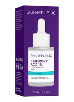 SKIN REPUBLIC Hyaluronic Acid + Collagen Face Mask + Skin Republic Hyaluronic Acid 1% + Niacinamide Face Serum 30ml  - Image 3