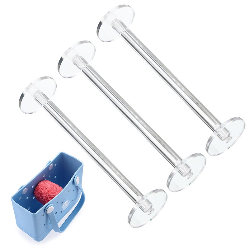 JUXYES 3 Pack Acrylic Yarn Spinner Rotating Yarn Holder Compatible with Small and Medium BoggBag Portable Knitting Accessories for Beach Tote Bag Yarn Holder Spinner for Knitting Crocheting - Image 3