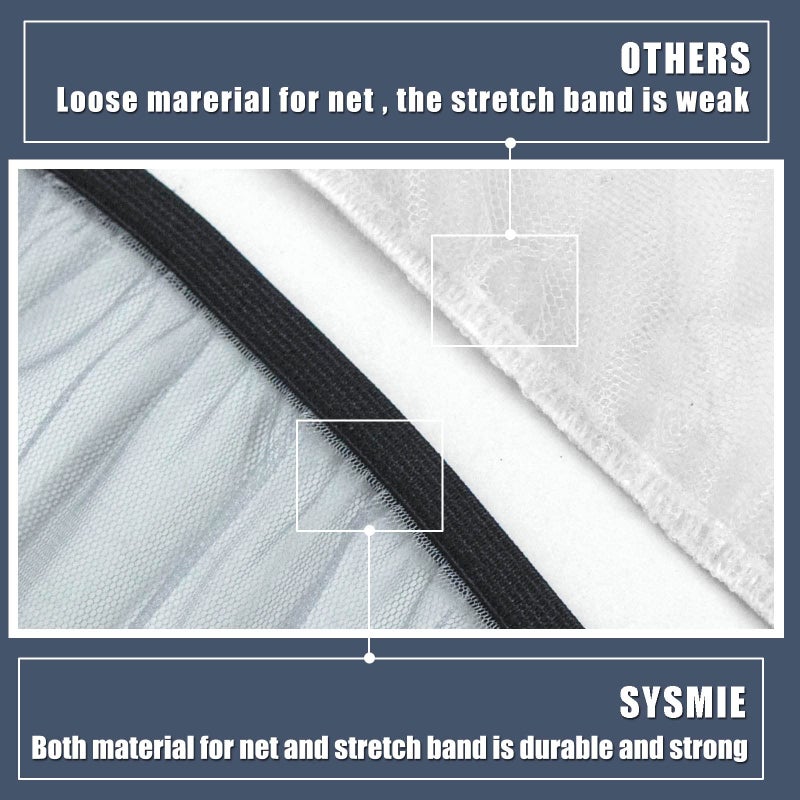 Sysmie Mosquito Net for Baby Car Seats, Infant Stroller and Bassinets, Infant Car Seat Insect Mesh Net,Breathable,Easy Fitting, Portable Durable & Long Lasting Insect Netting (Gray)â€¦ - Image 5