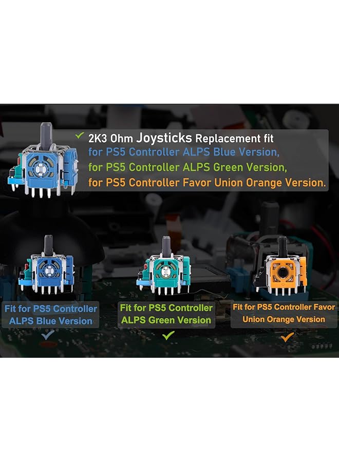 8Pcs Joysticks Replacement For Dualsense Ps5 Controller 3D Analog Sensor Wheel Thumb Sticks Joystick Rocker Module Replacement For Playstation 5 Controller - Image 3
