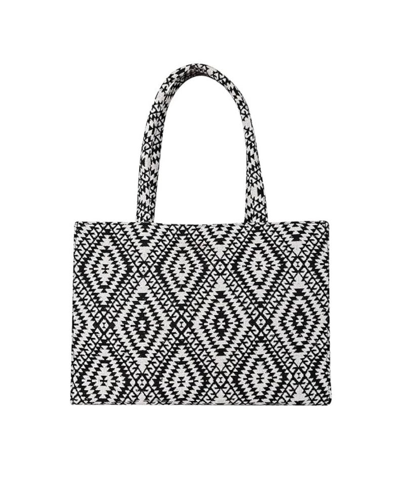 Glowic Women's Durable & Stylish Bags Everyday Use, Perfect for Work, Travel, or Casual Outings(Handbag-98) (Black-Cream) - Image 1
