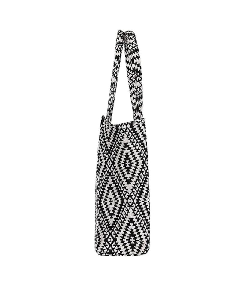 Glowic Women's Durable & Stylish Bags Everyday Use, Perfect for Work, Travel, or Casual Outings(Handbag-98) (Black-Cream) - Image 5