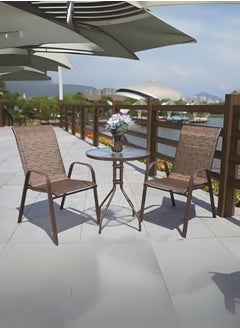 Outdoor Patio Bistro Set – 2 Wicker Chairs & Round Table – Perfectly Crafted for Small Spaces, Cozy Outdoor Dining, and Stylish Relaxation