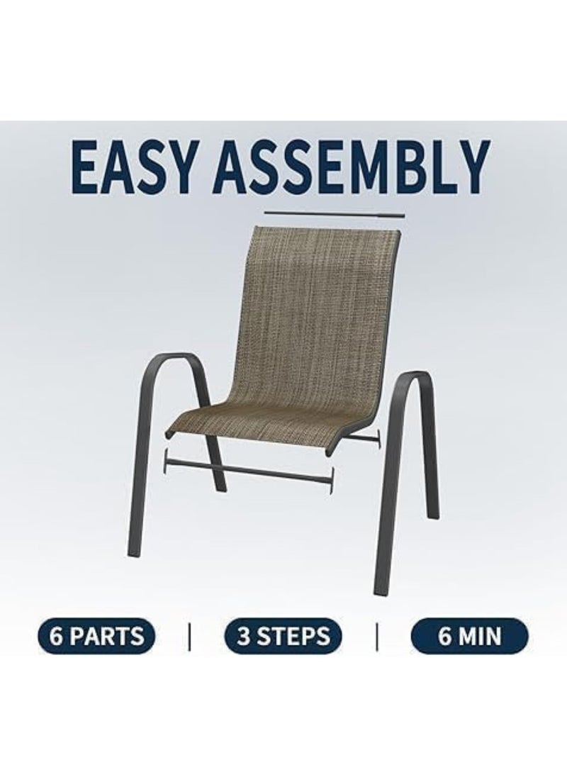 KUSTOMDECO - Outdoor Patio Bistro Set – 2 Wicker Chairs & Round Table – Perfectly Crafted for Small Spaces, Cozy Outdoor Dining, and Stylish Relaxation - Image 1