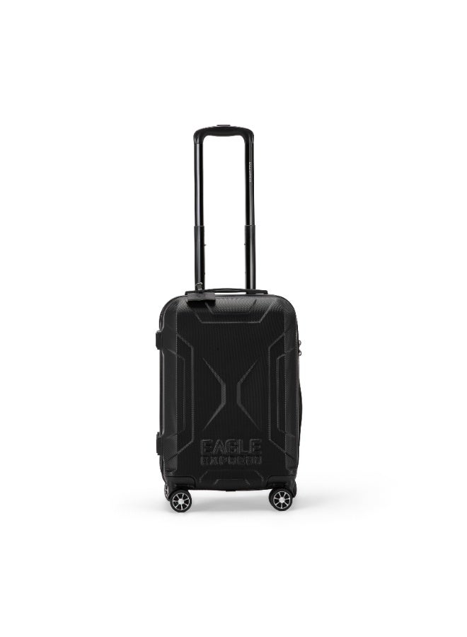 Eagle Express Expedition ABS Hard Trolley Luggage - 20 inch - Black - Free Protective Cover - 1-Year Warranty - Image 1