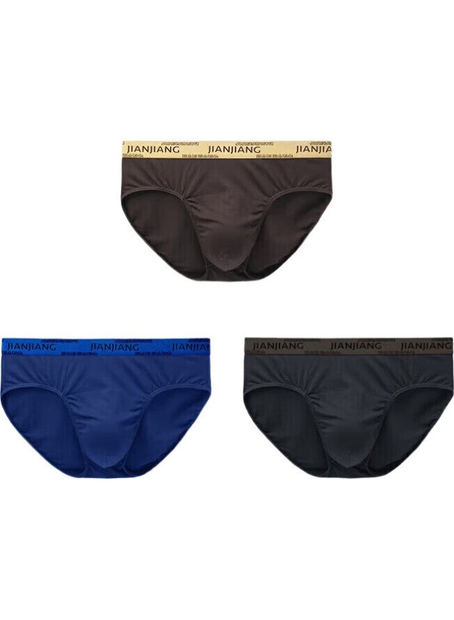 Athlete Modal Triangle Briefs For Men, 7A Antibacterial Mid-Rise Comfortable Breathable Shorts, Trendy, 3-Pack - Image 3