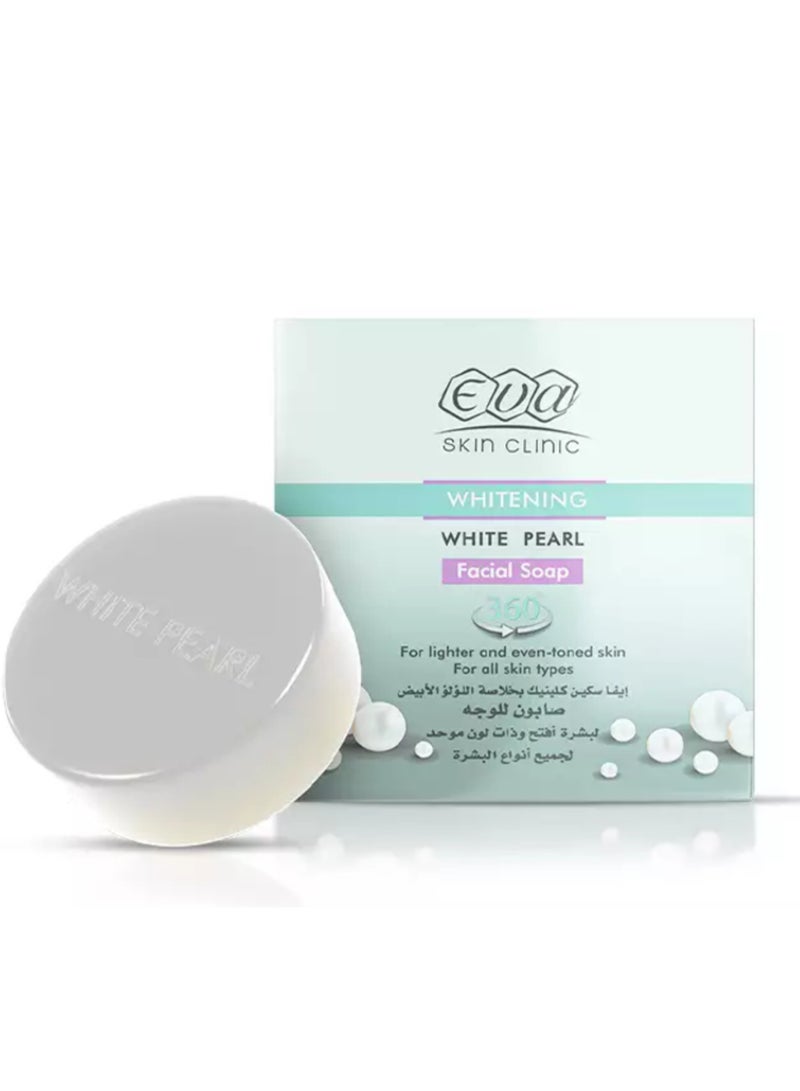 إيفا صابون إيڤا سكين كلينيك لتفتيح الوجه باللؤلؤ الأبيض - 70 جم