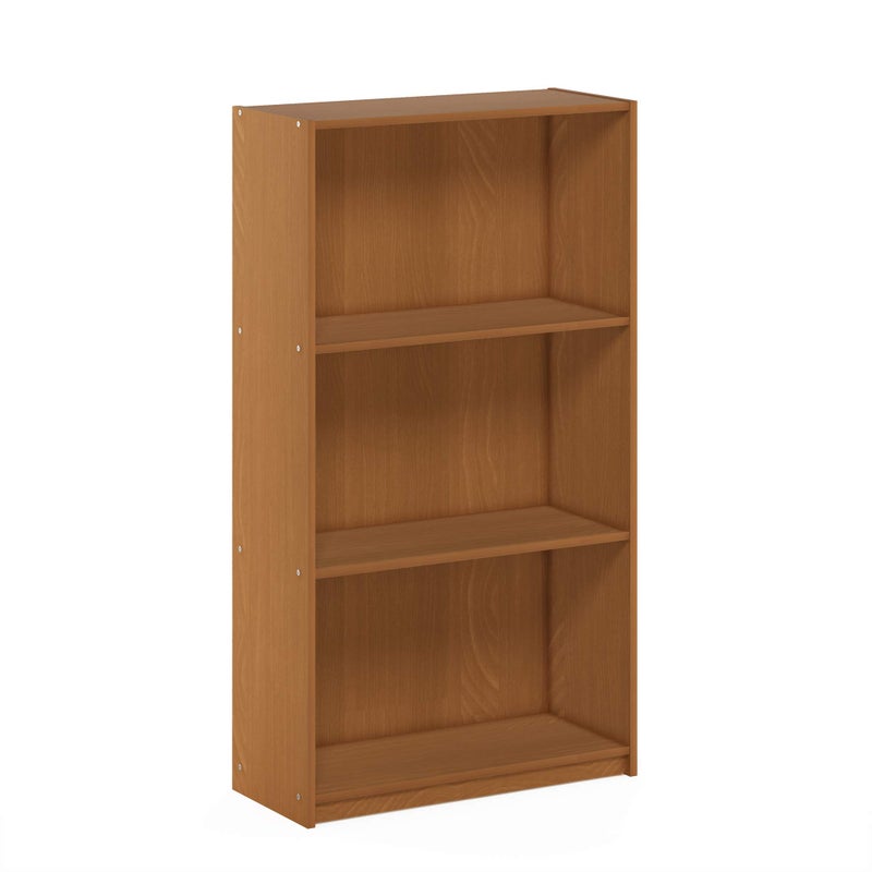 Furinno Furinno Basic 3Tier Bookcase Storage Shelves Light Cherry