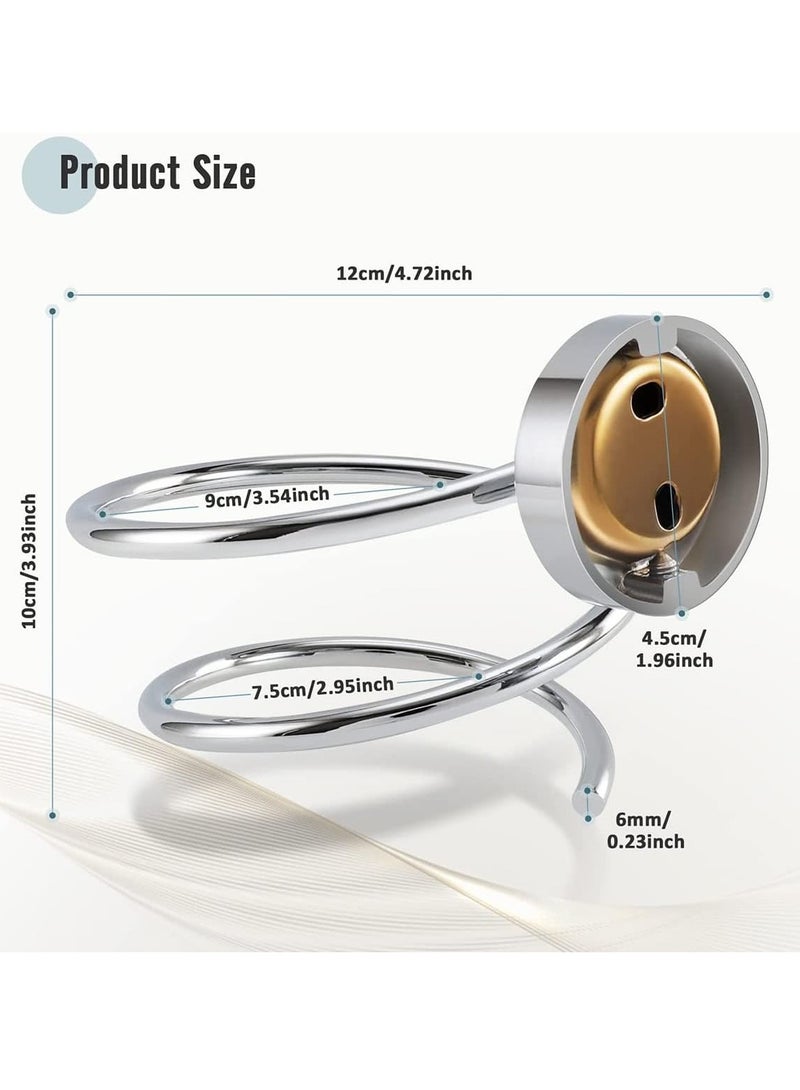 Zikra Hair Dryer Holder Hair Dryer Rack Wall Mount Stainless Steel Shelf Storage for Bathroom Walls (Ordinary Style) - Image 3
