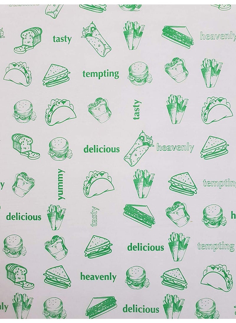 Planet Wrap Planet Wrap Food Wrapping Paper Pack of 60 Sheets 11 x 12 Green and White  - Image 3